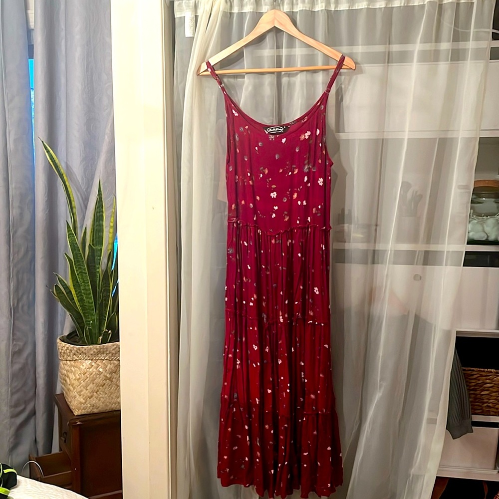 Burgundy Floral Dress